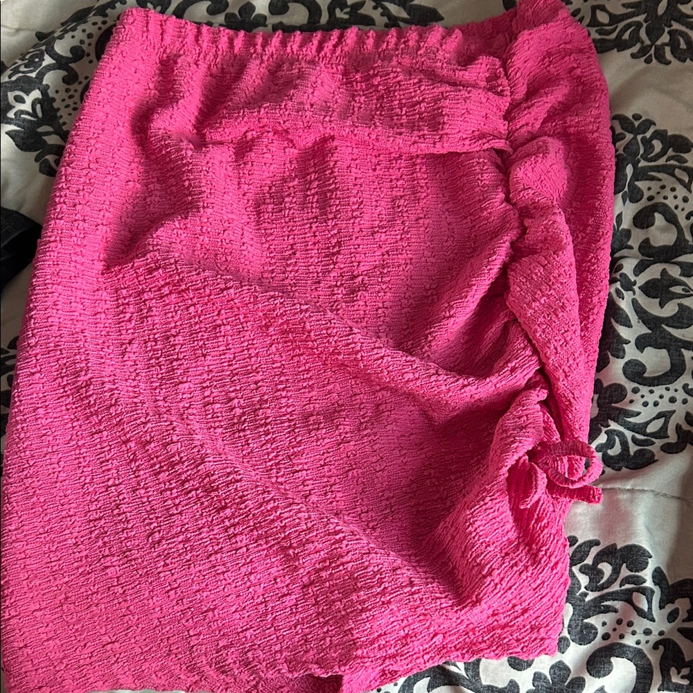 SHEIN Vibrant Pink Midi Skirt